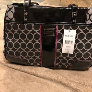 Nine West pink & black purse